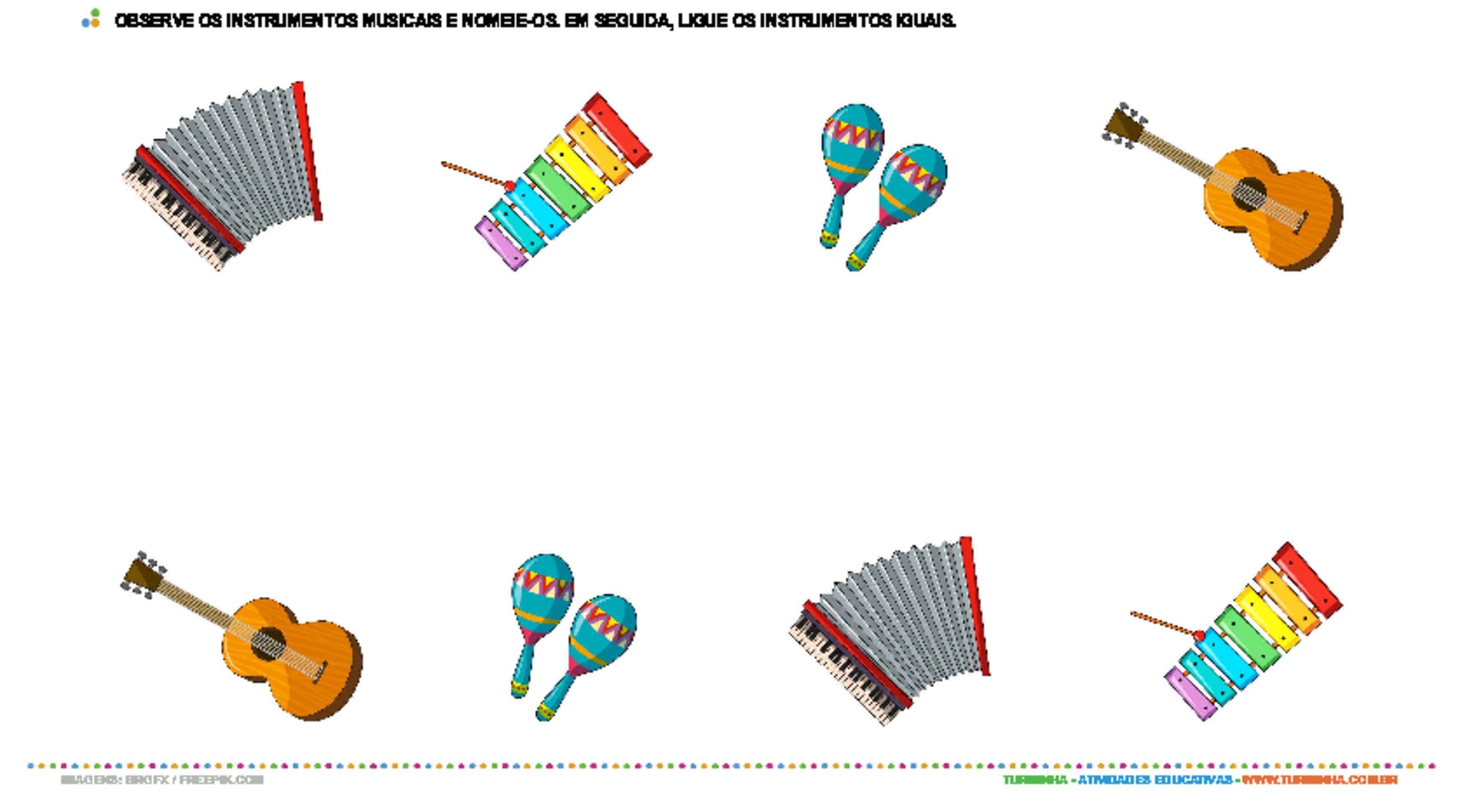 Atividades De Artes Sobre Instrumentos Musicais - EDUCA