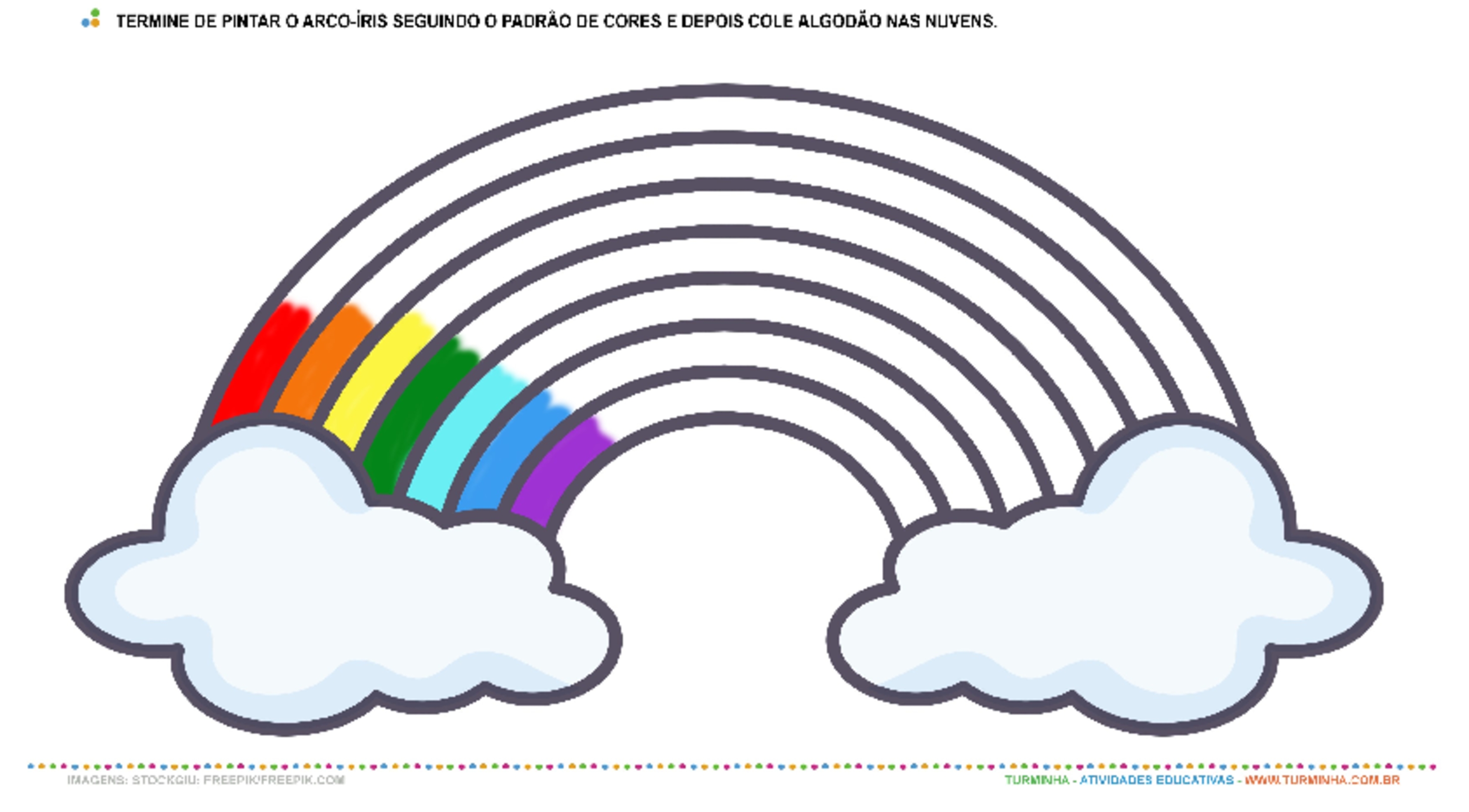 Desenhos para colorir de arco-íris, Como fazer em casa