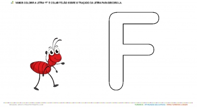 A Formiga e a Letra “F” – Pintura e Colagem 