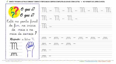 A Letra “M” Cursiva - Caligrafia