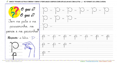 A Letra “P” Cursiva - Caligrafia